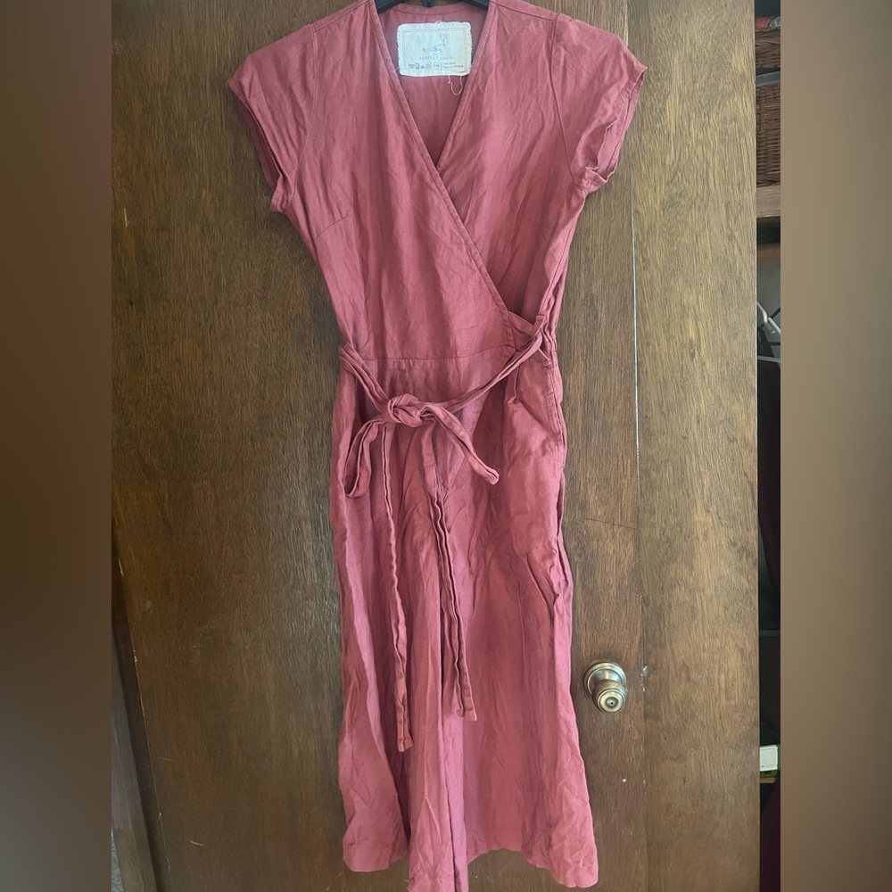 notPERFECTLINEN Rose Wrap Jumpsuit - Picture 2 of 3